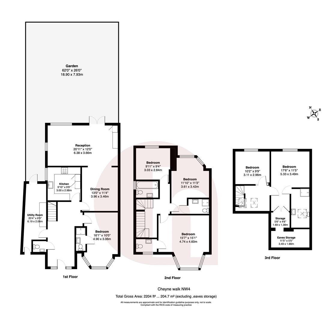 Floorplan for Cheyne Walk, NW4
