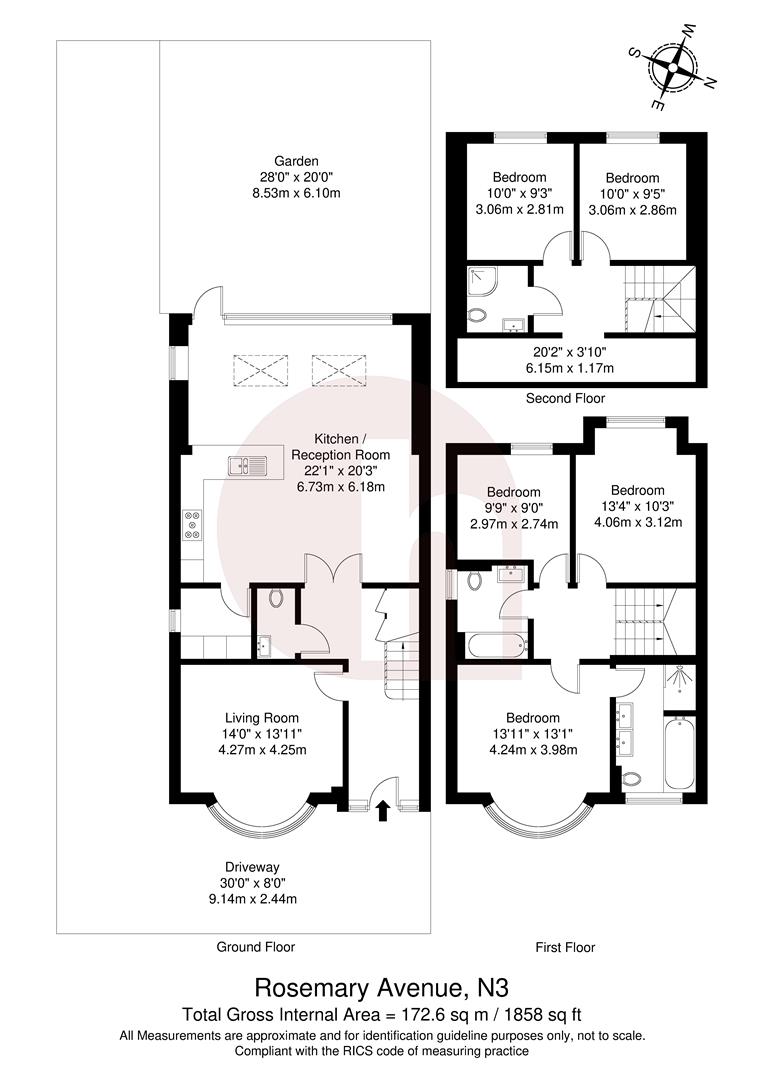 Floorplan for Rosemary Avenue, N3