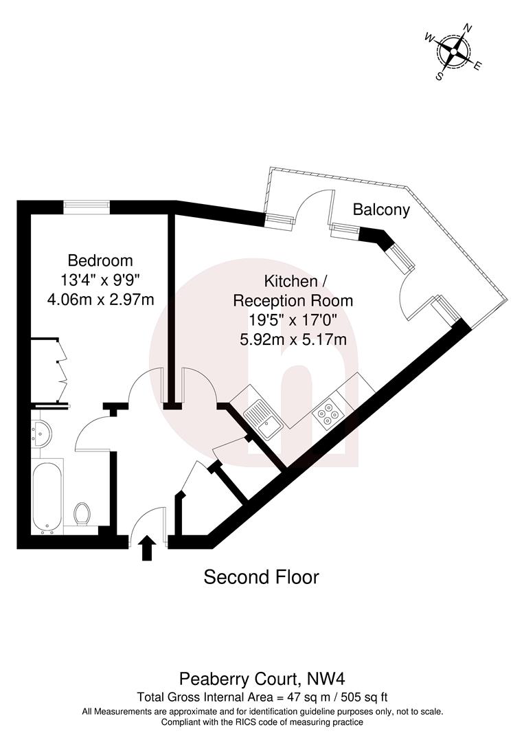 Floorplan for Peaberry Court, NW4