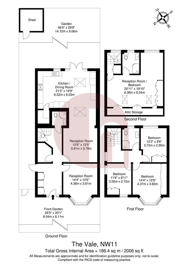 Floorplan for The Vale, NW11
