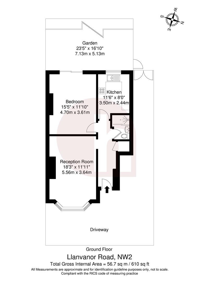 Floorplan for Llanvanor Road, NW2