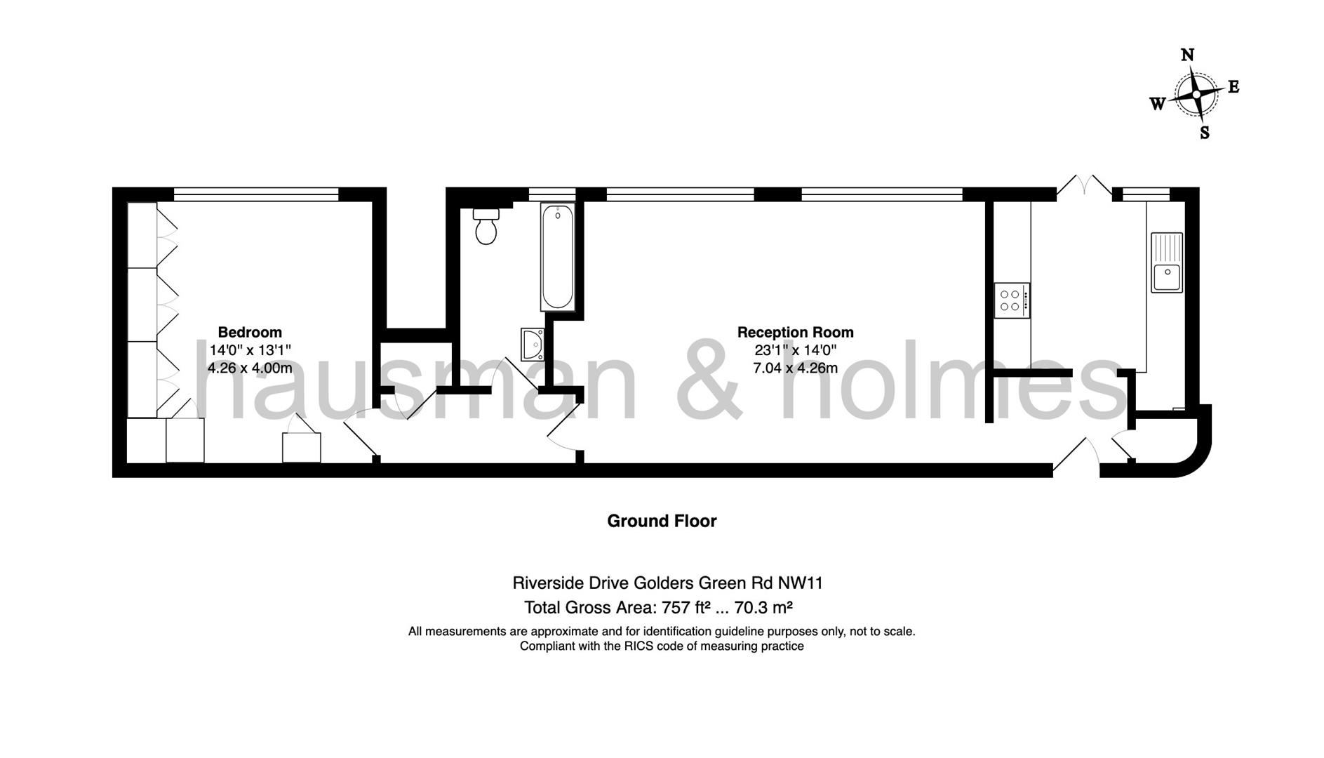 Floorplan for Riverside Drive, NW11