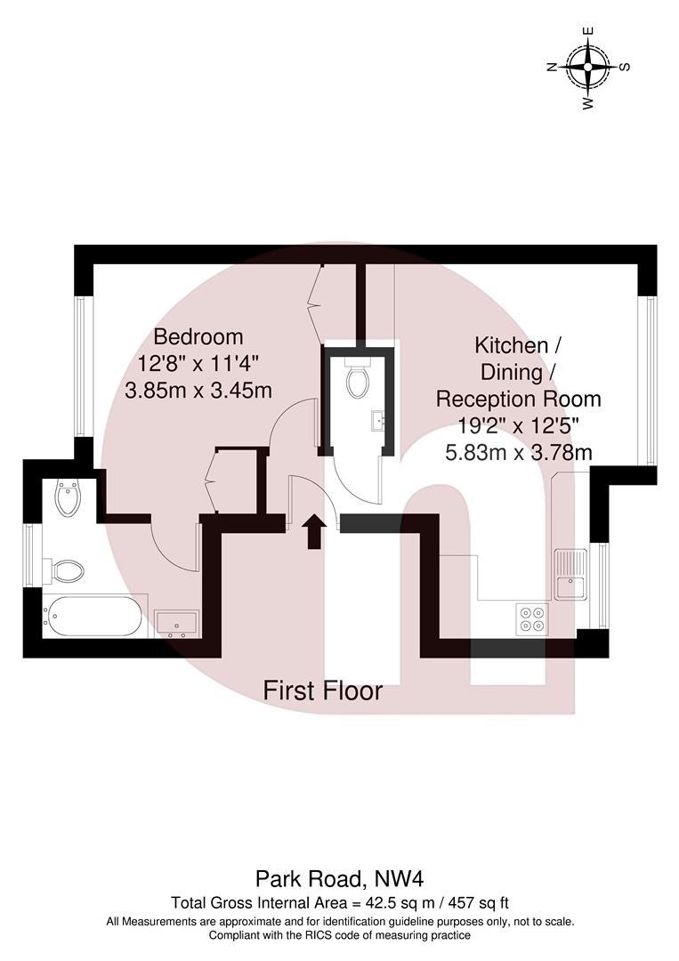 Floorplan for Park Road, NW4