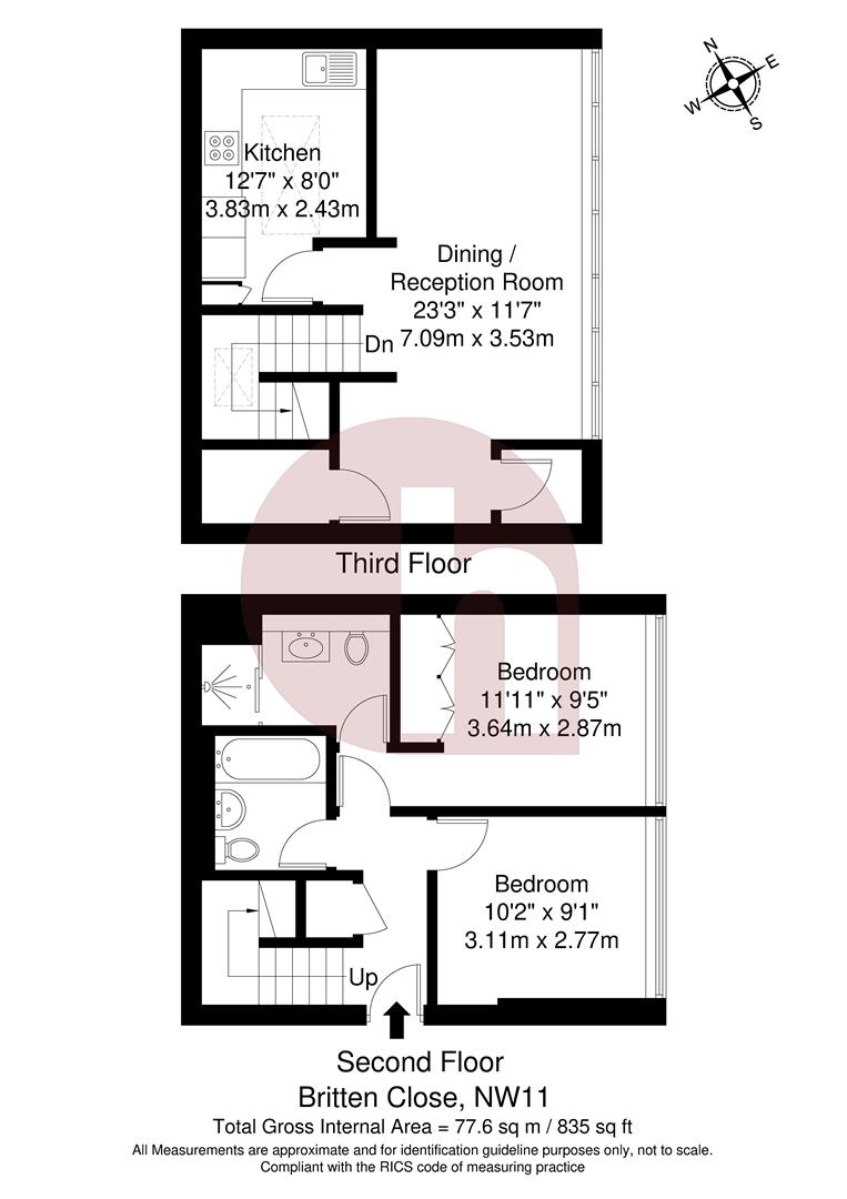 Floorplan for Britten Close, NW11