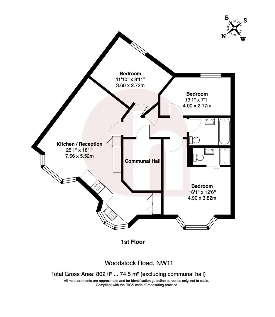 Floorplan for Woodstock Road, NW11
