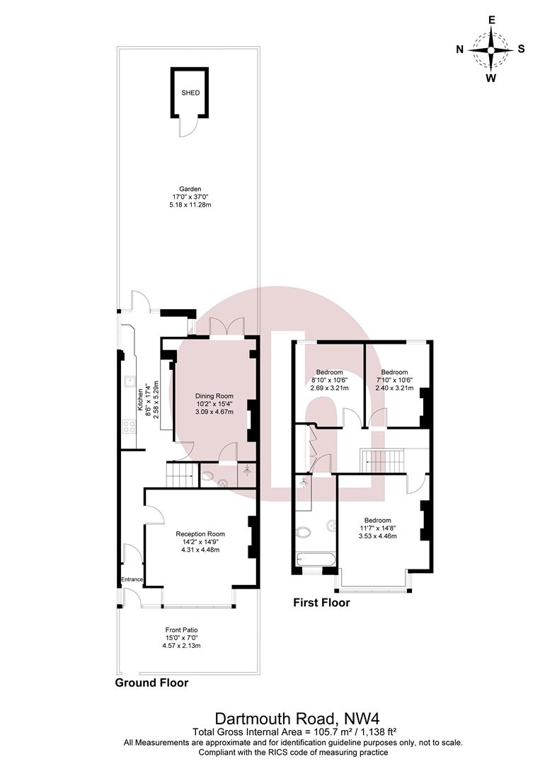 Floorplan for Dartmouth Road, NW4