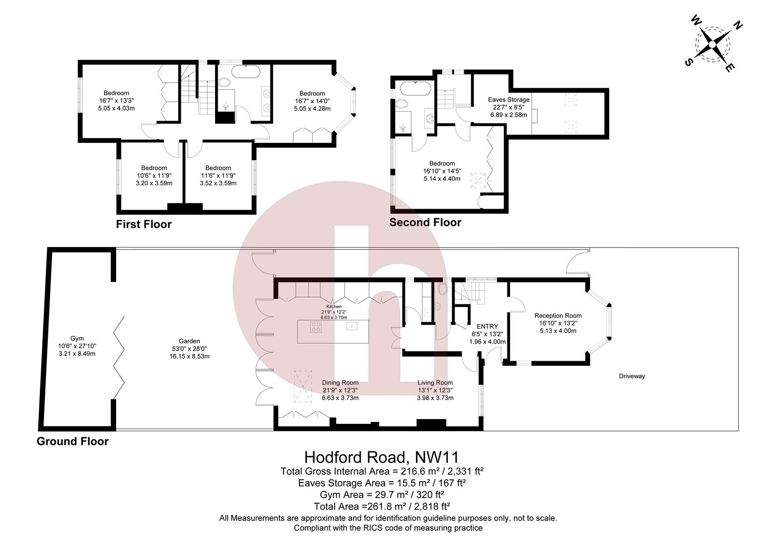 Floorplan for Hodford Road, NW11