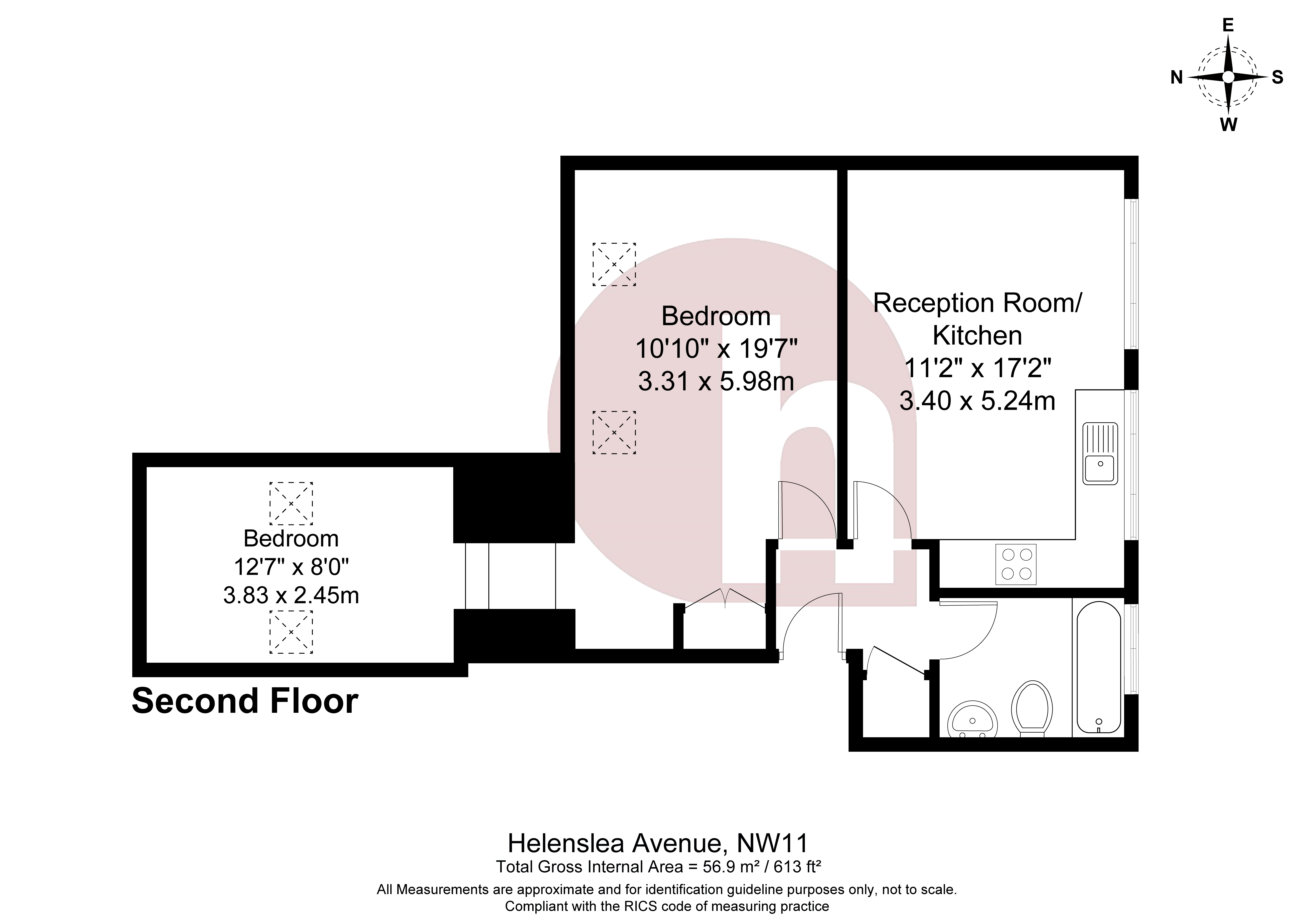 Floorplan for Helenslea Avenue, Golders Green