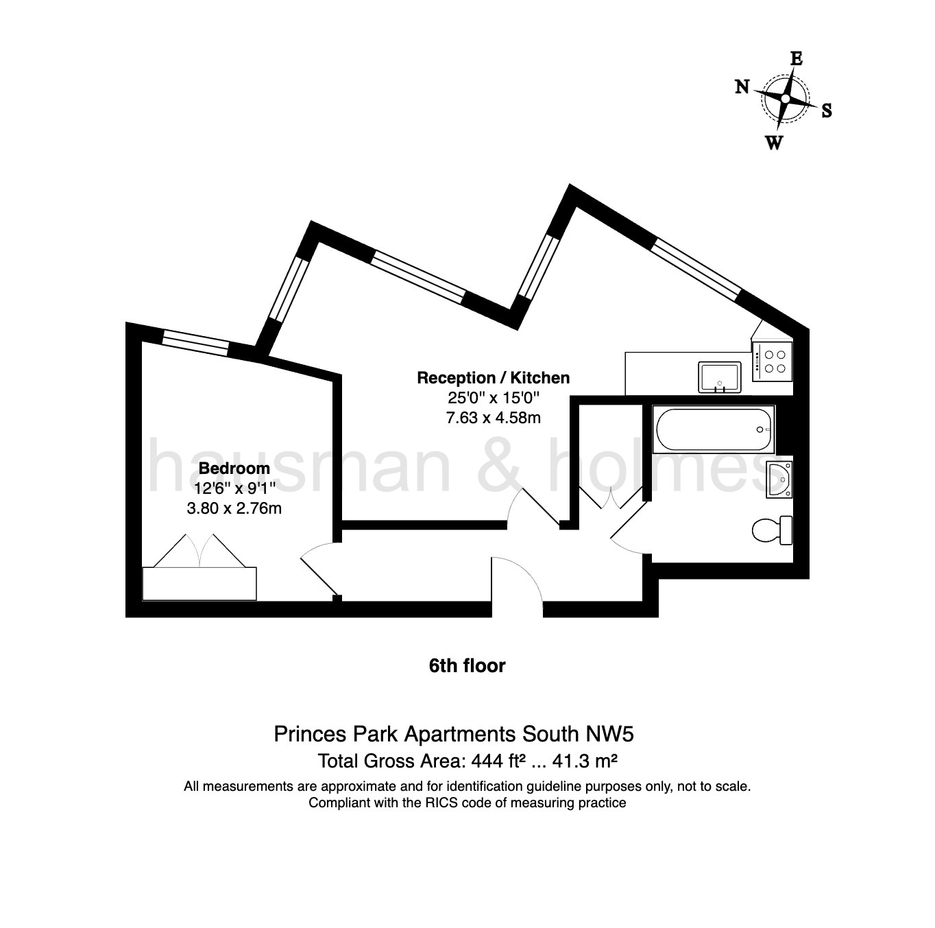 Floorplan for Princes Park Apartments South, Kentish Town