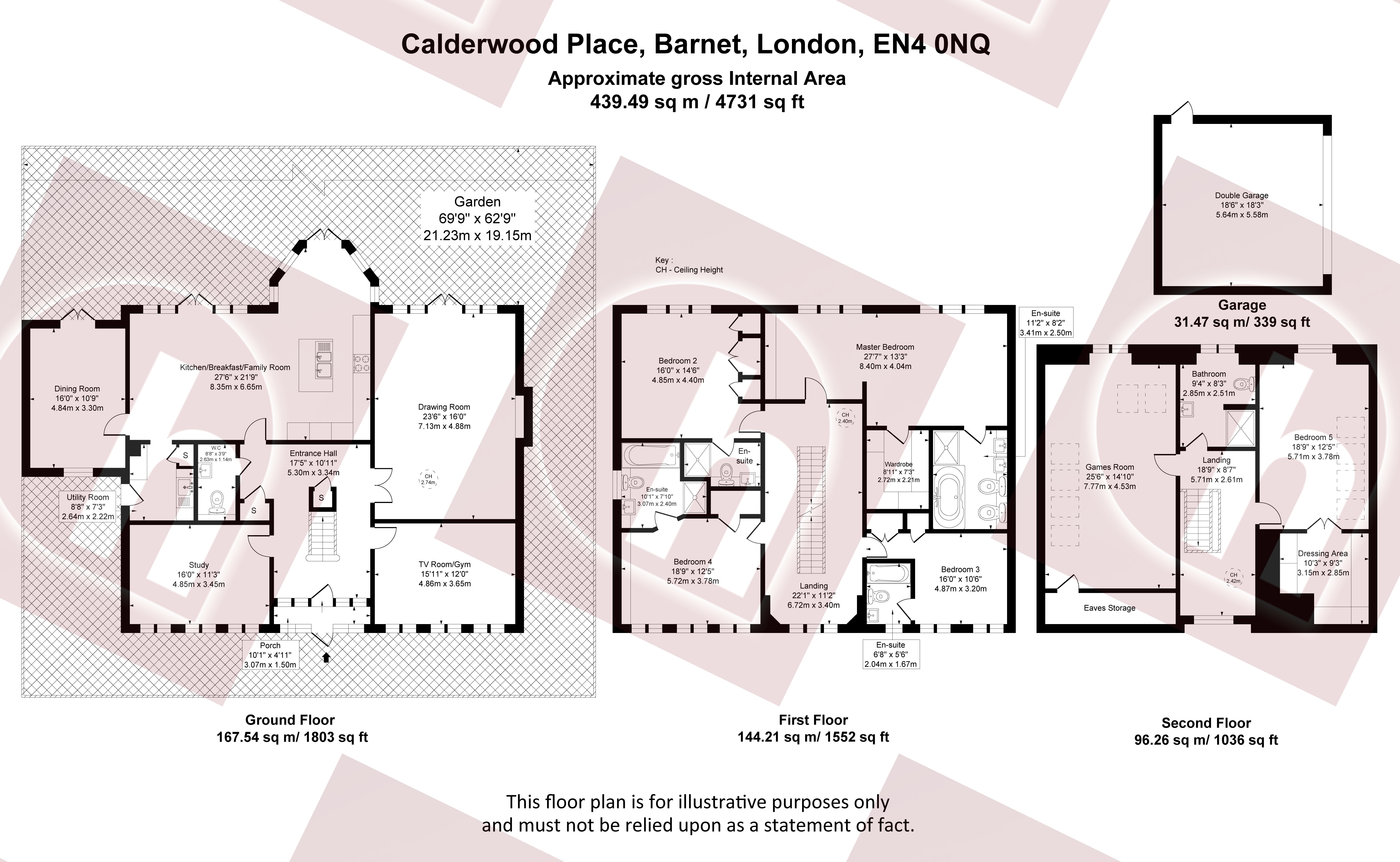 Floorplan for Calderwood Place, Hadley Wood