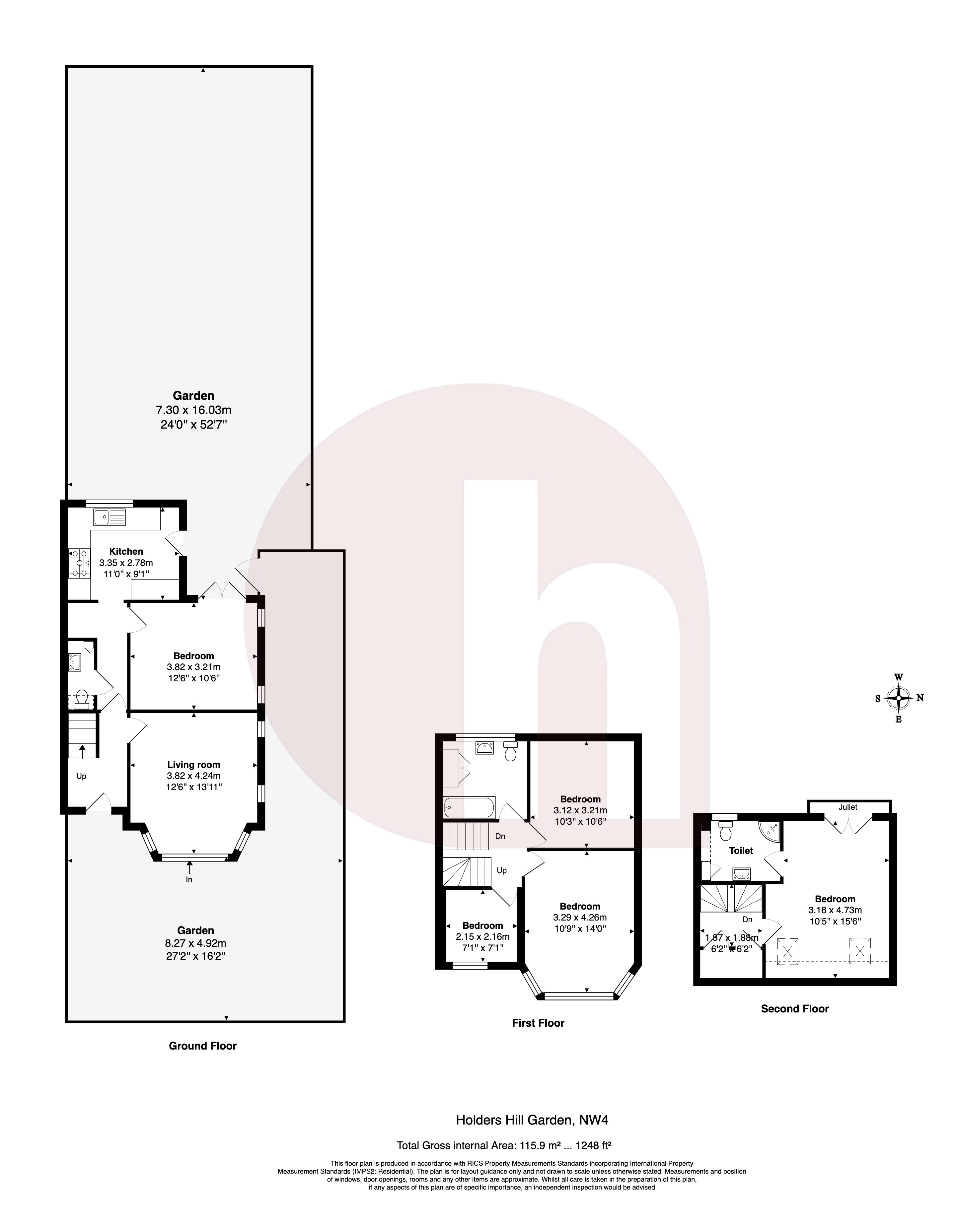 Floorplan for Holders Hill Gardens, Hendon