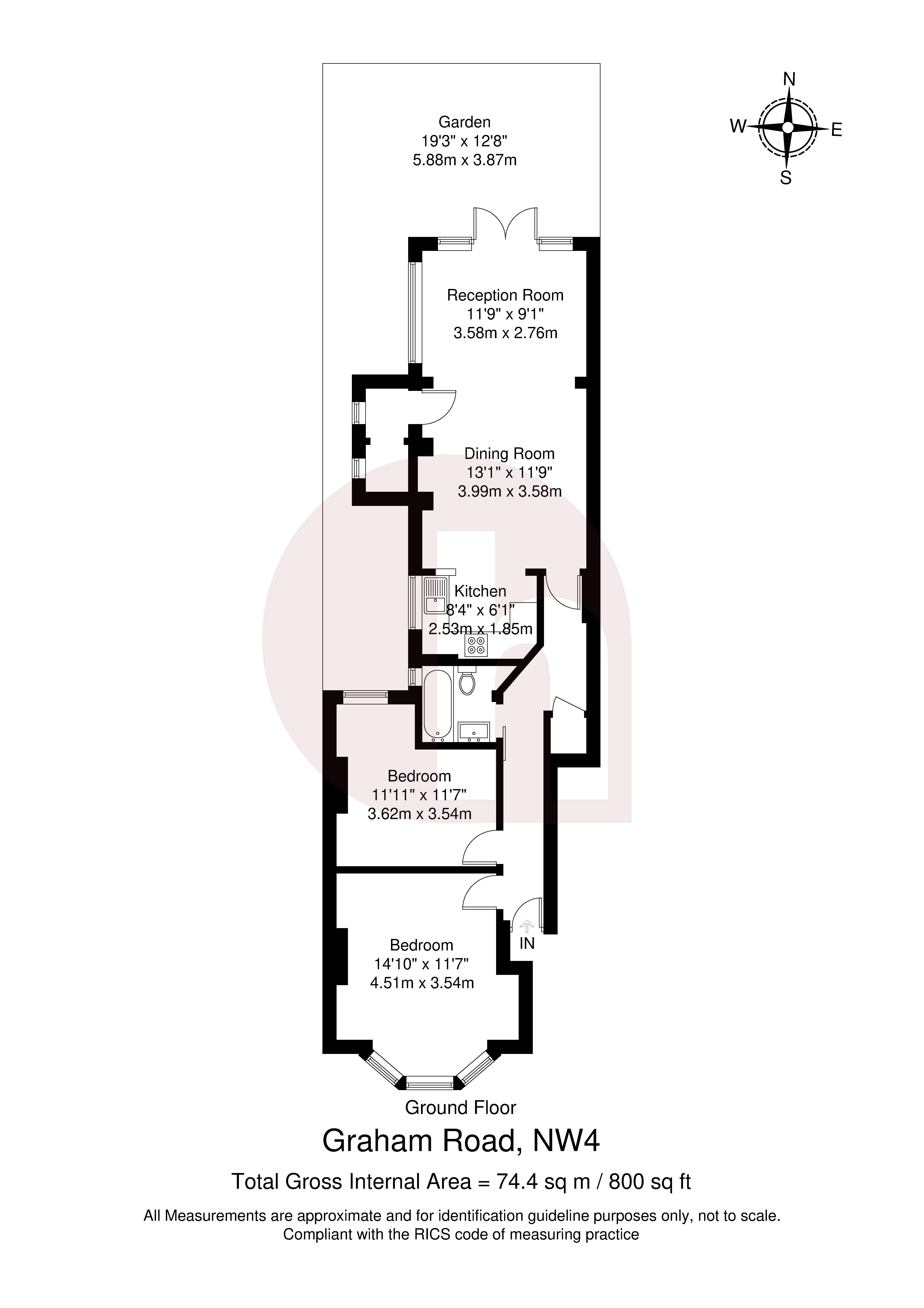 Floorplan for Graham Road, Hendon