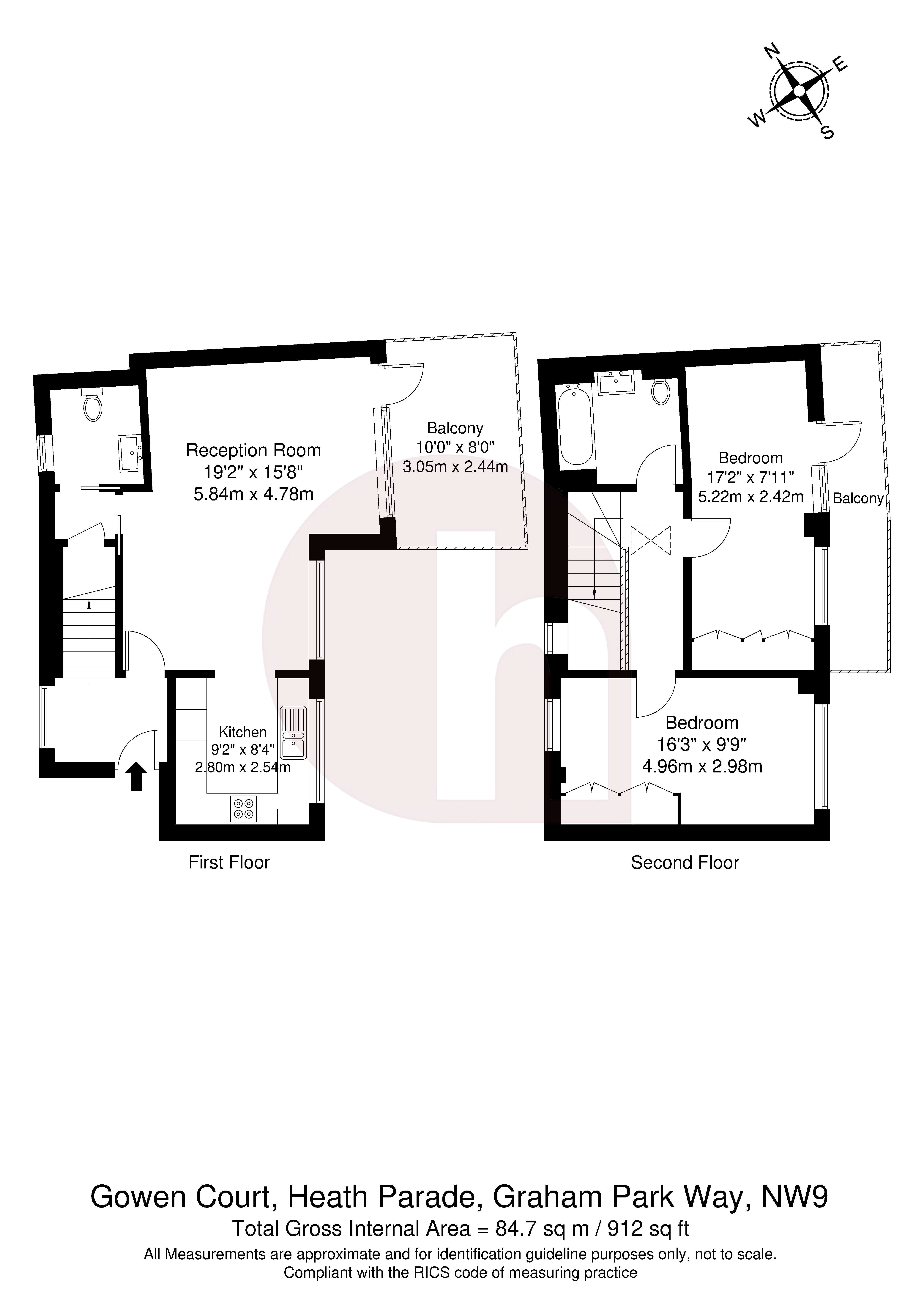 Floorplan for 12 Heath Parade, Greater London