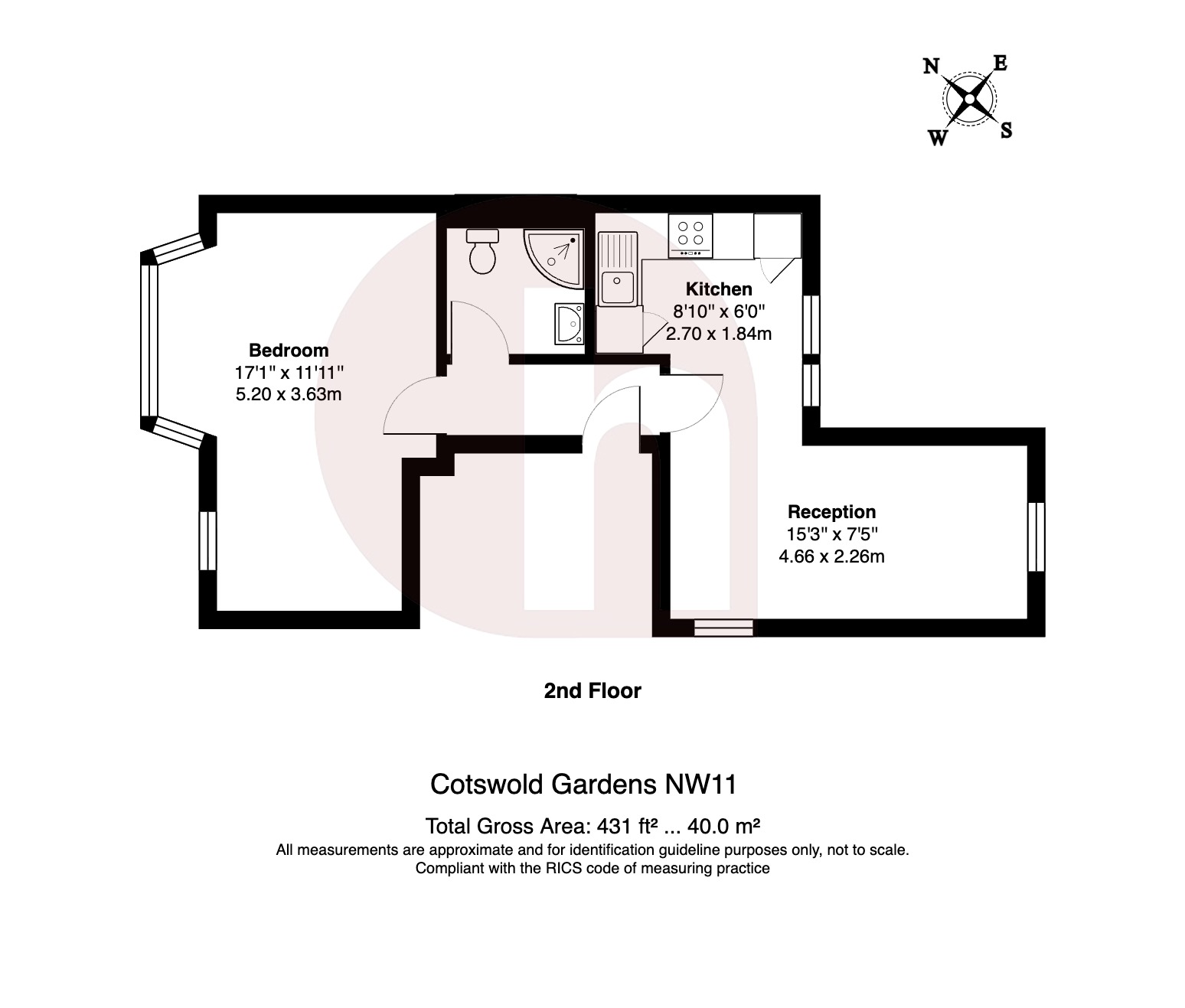 Floorplan for Cotswold Gardens, Golders Green Estate