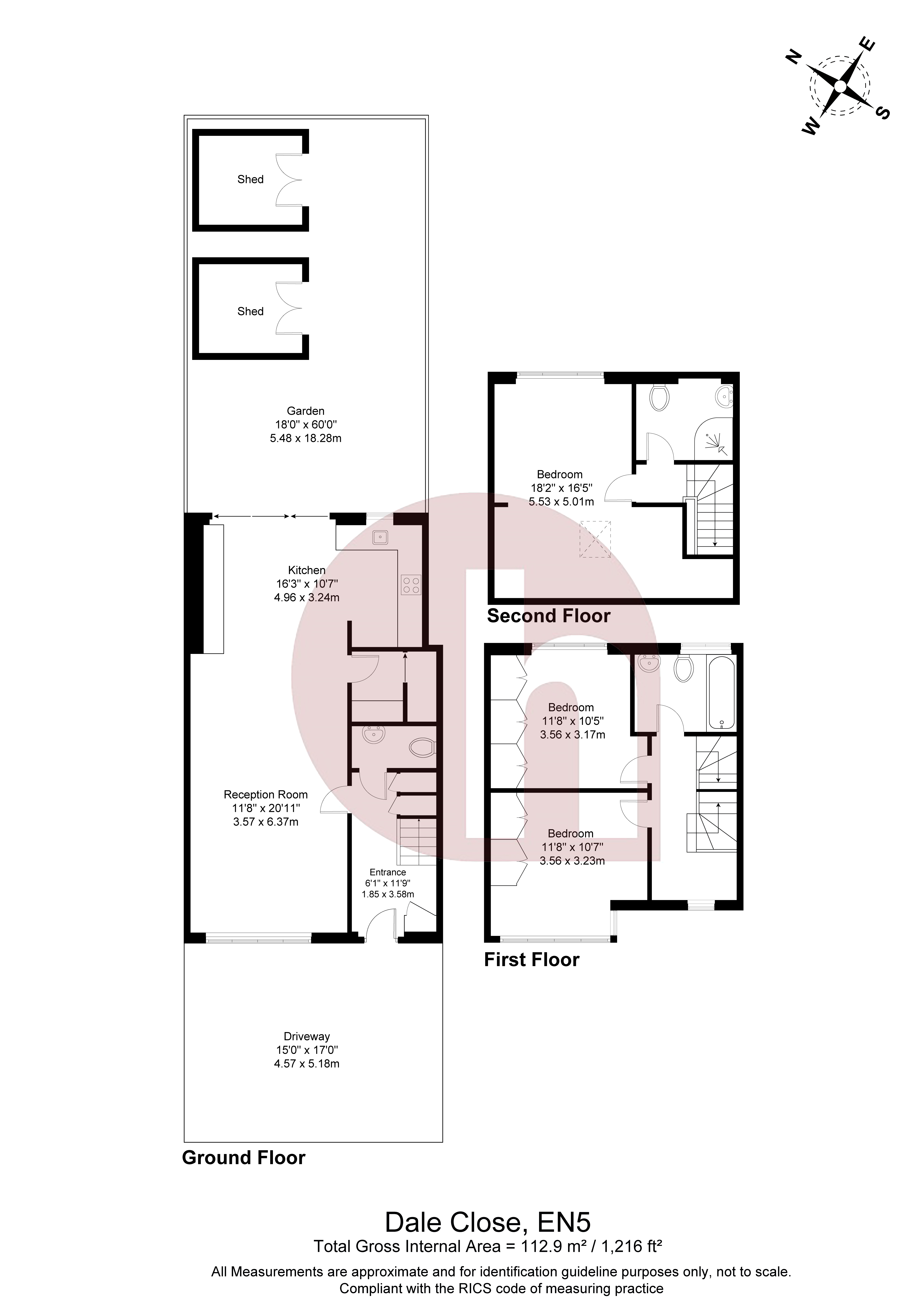 Floorplan for Dale Close, Barnet