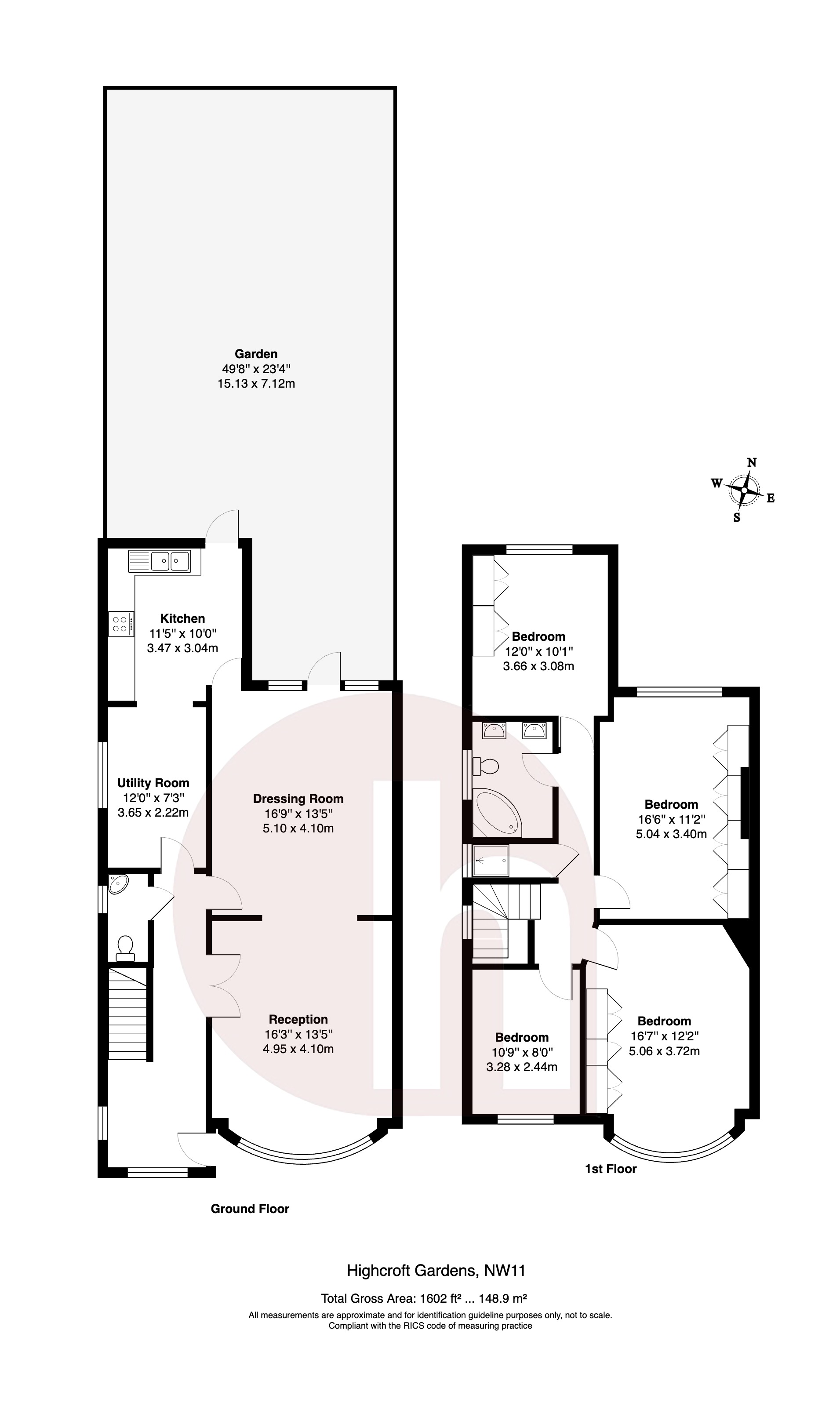 Floorplan for Highcroft Gardens, Golders Green
