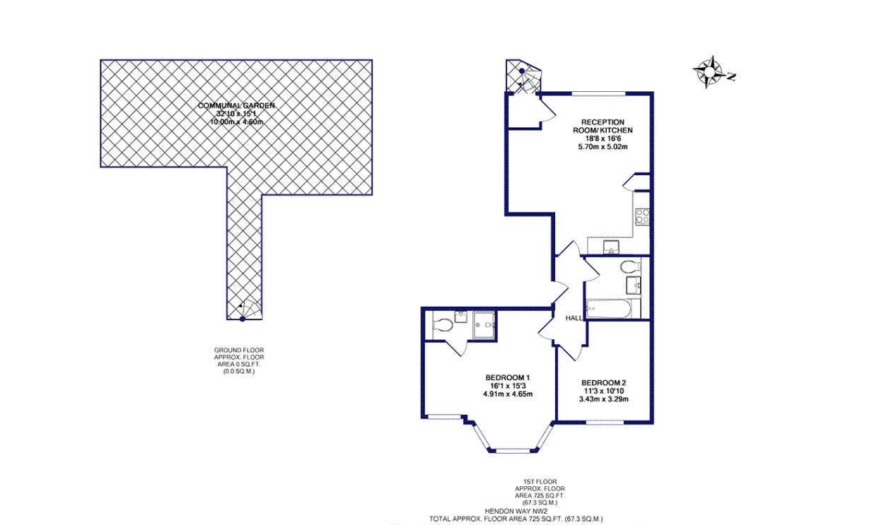 Floorplan for Hendon Way, Golders Green