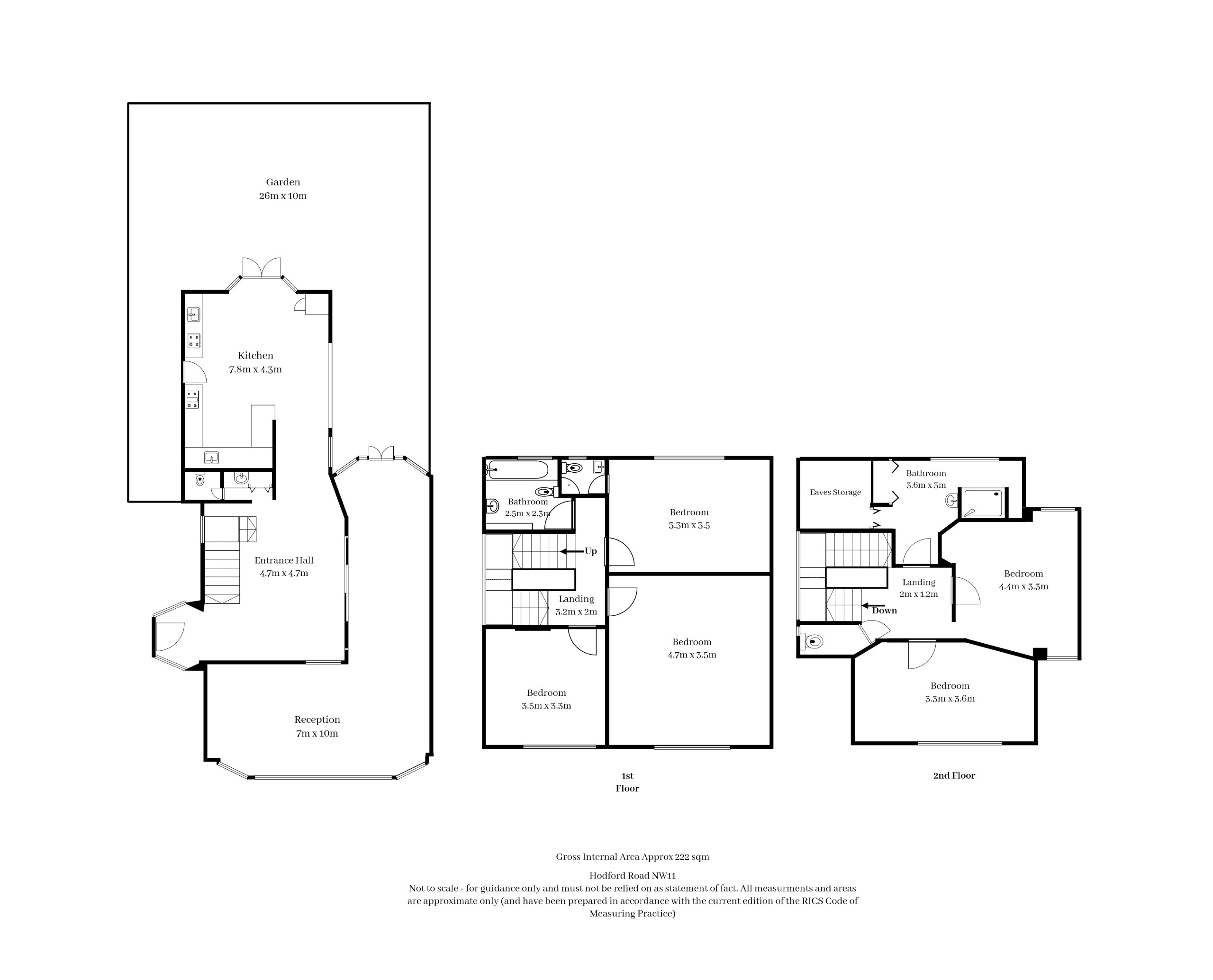 Floorplan for Hodford Road, Golders Green