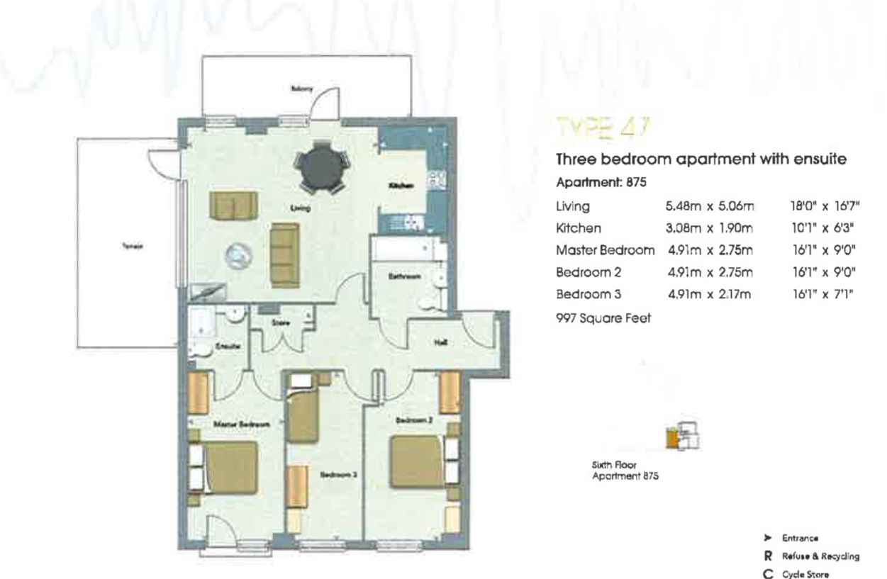 Floorplan for Flat , Plamer Court, Charcot Road, London