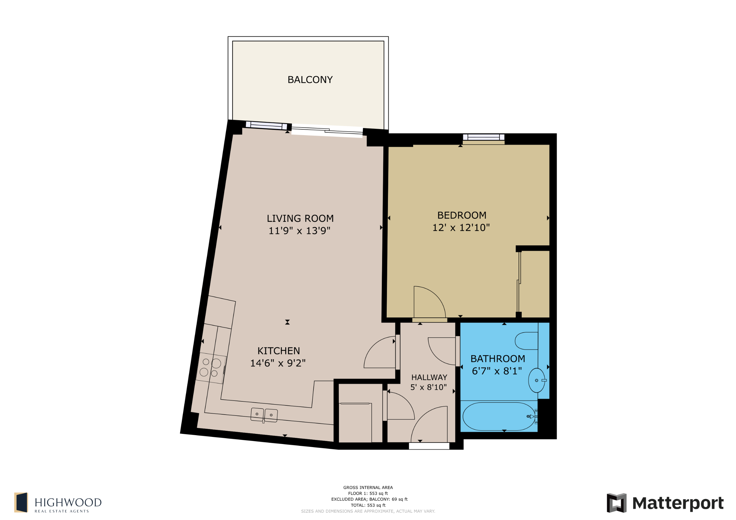 Floorplan for Flat Arc House, Maltby Street, London