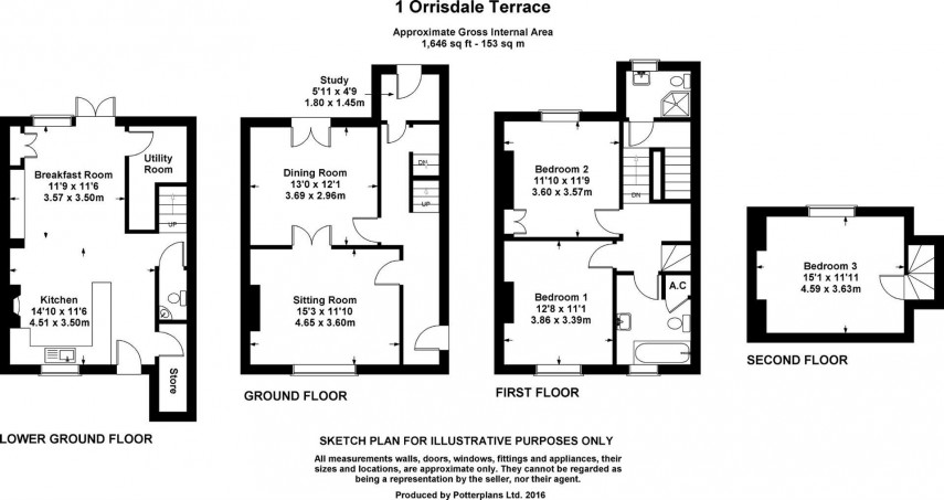 Floorplan for Orrisdale Terrace, Cheltenham