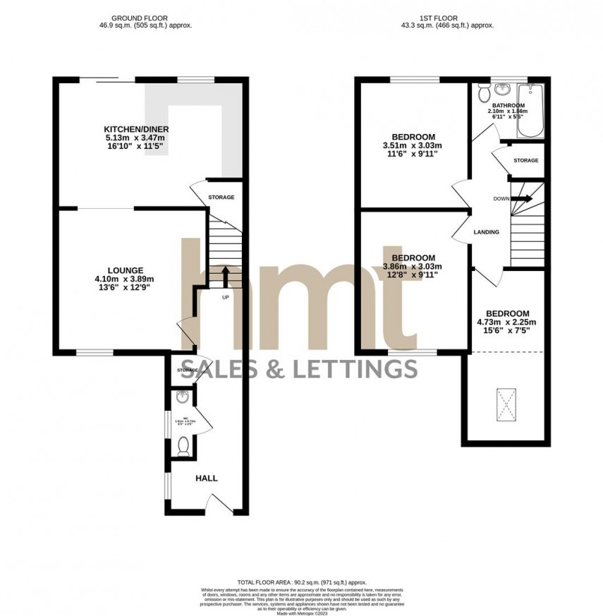 Floorplan for King Arthur Close, Cheltenham