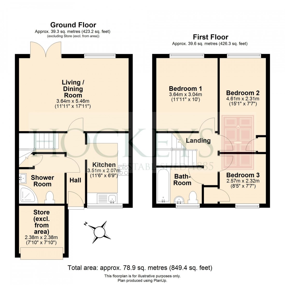 Floorplan for Priory Avenue, Swavesey, CB24