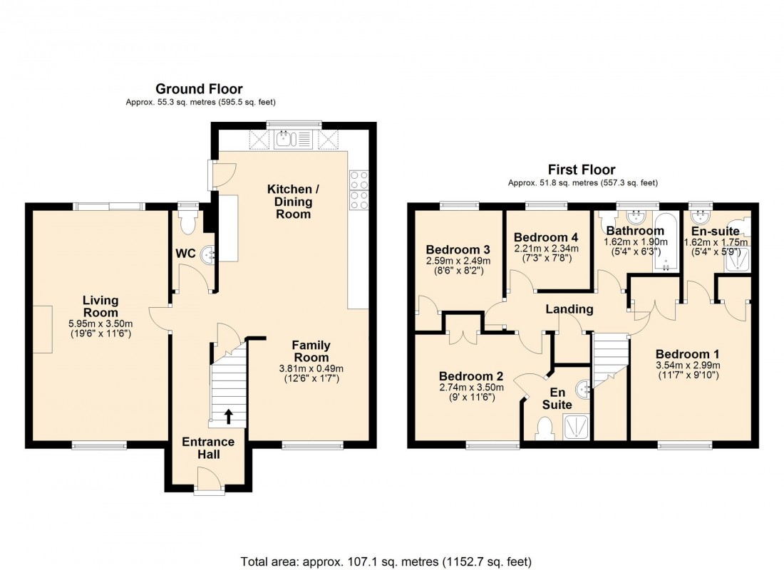 Floorplan for Covent Garden, Willingham, CB24
