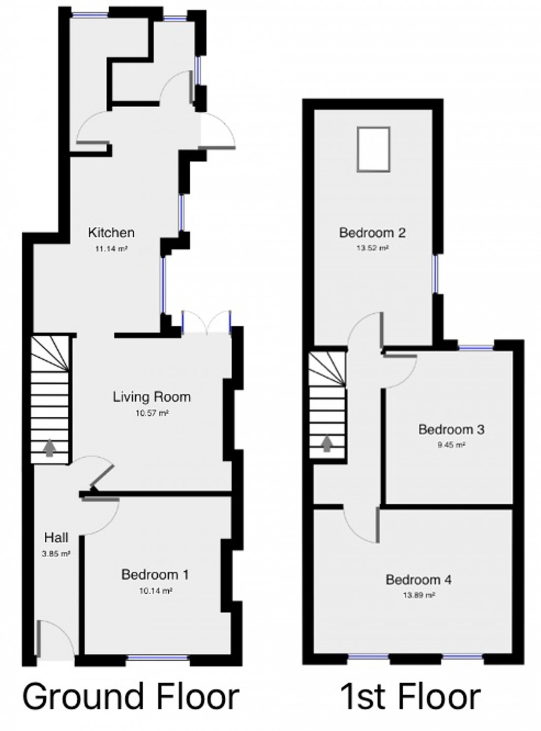 Floorplan for Catharine Street, Cambridge, CB1