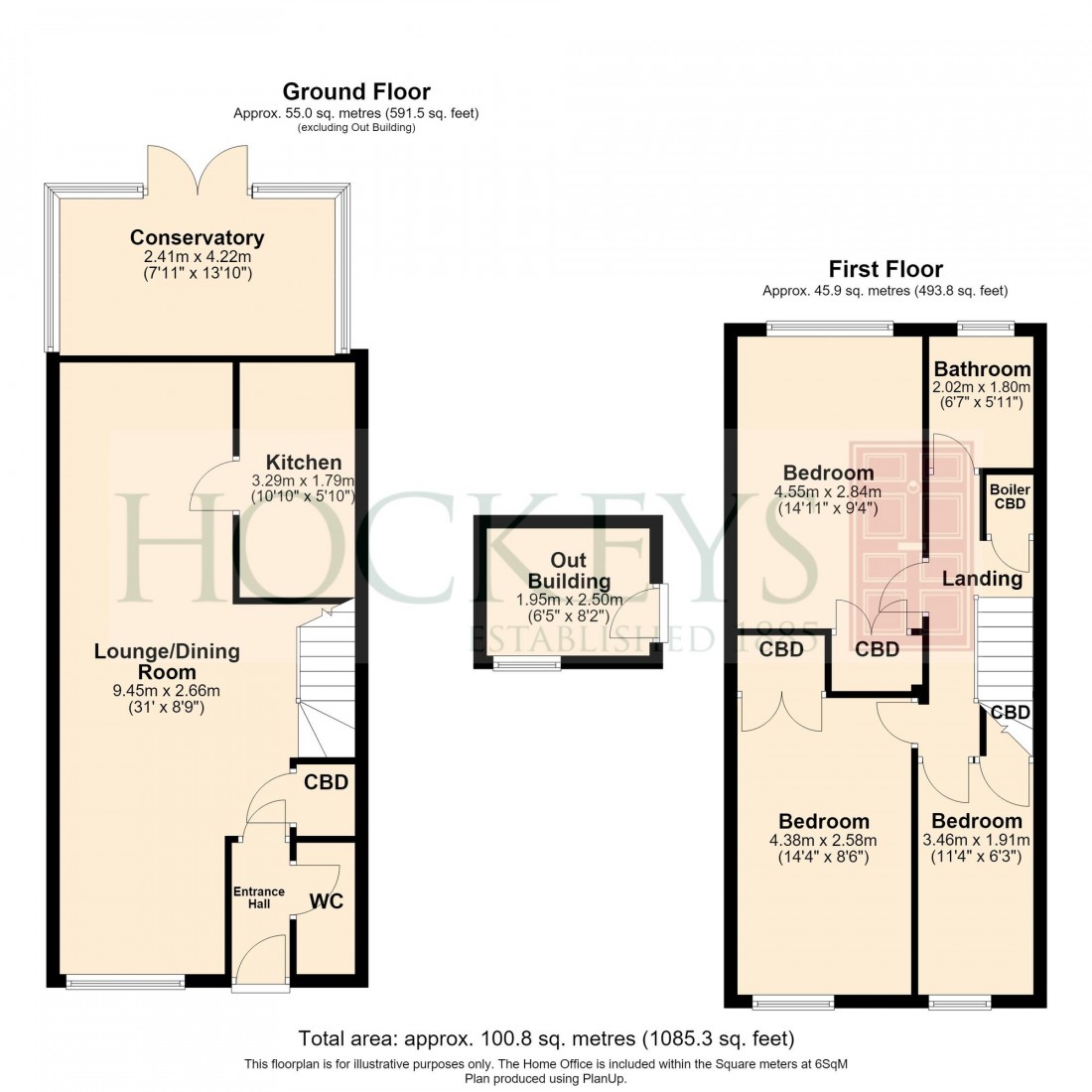 Floorplan for Brunswick Terrace, Cambridge, CB5