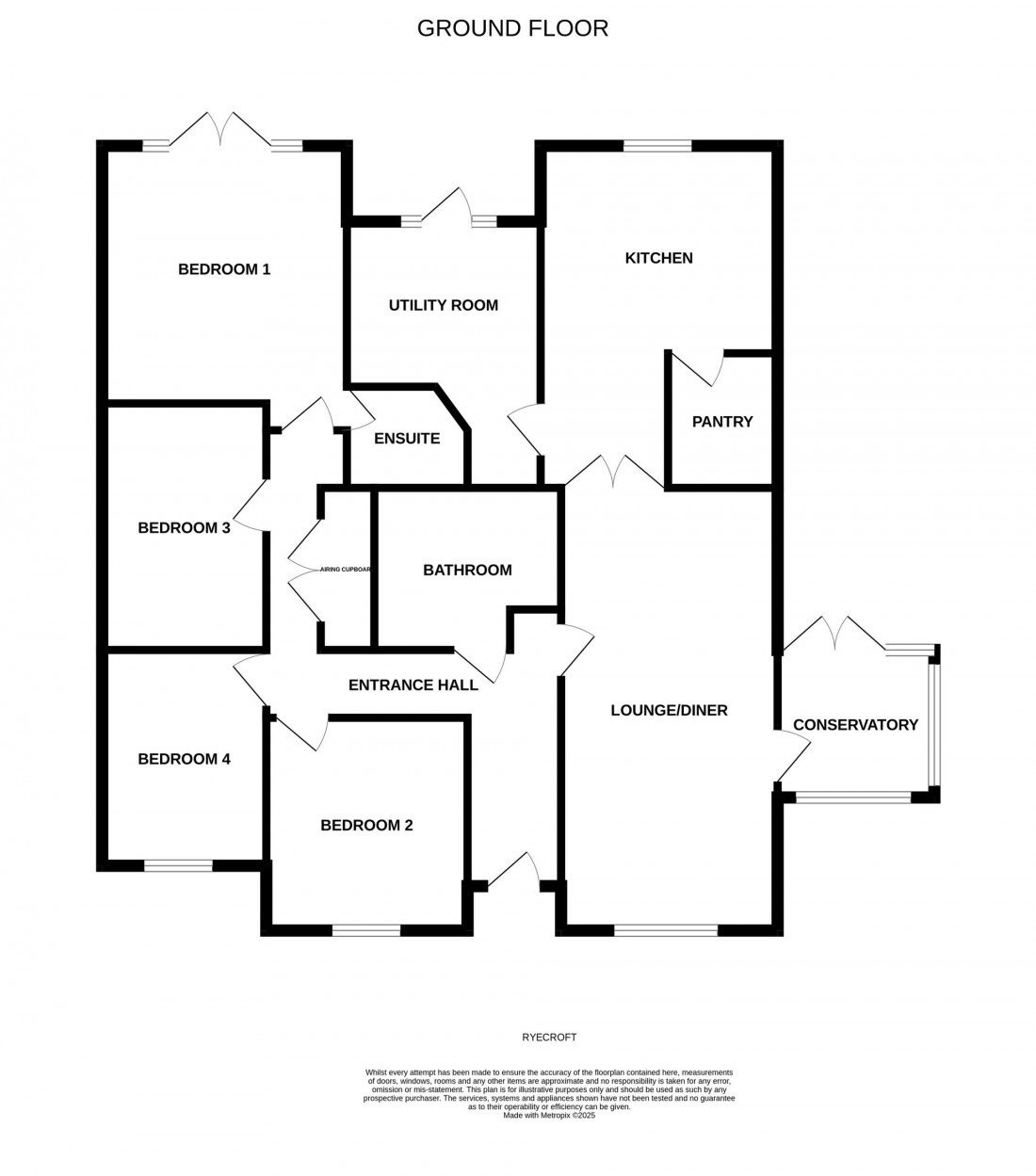 Floorplan for Ryefield Lane, Holbeach, PE12