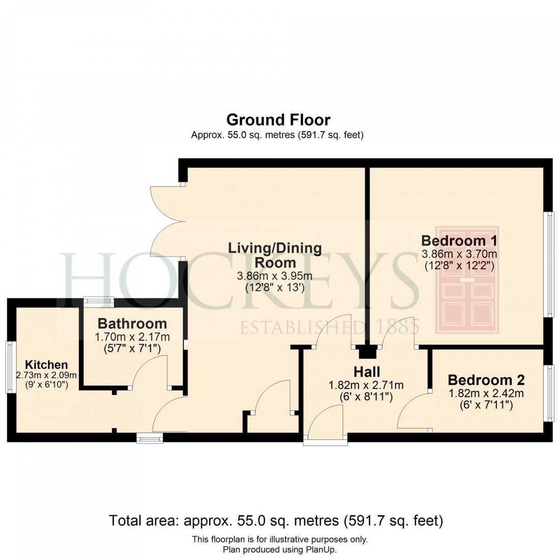 Floorplan for Elfleda Road, Cambridge, CB5