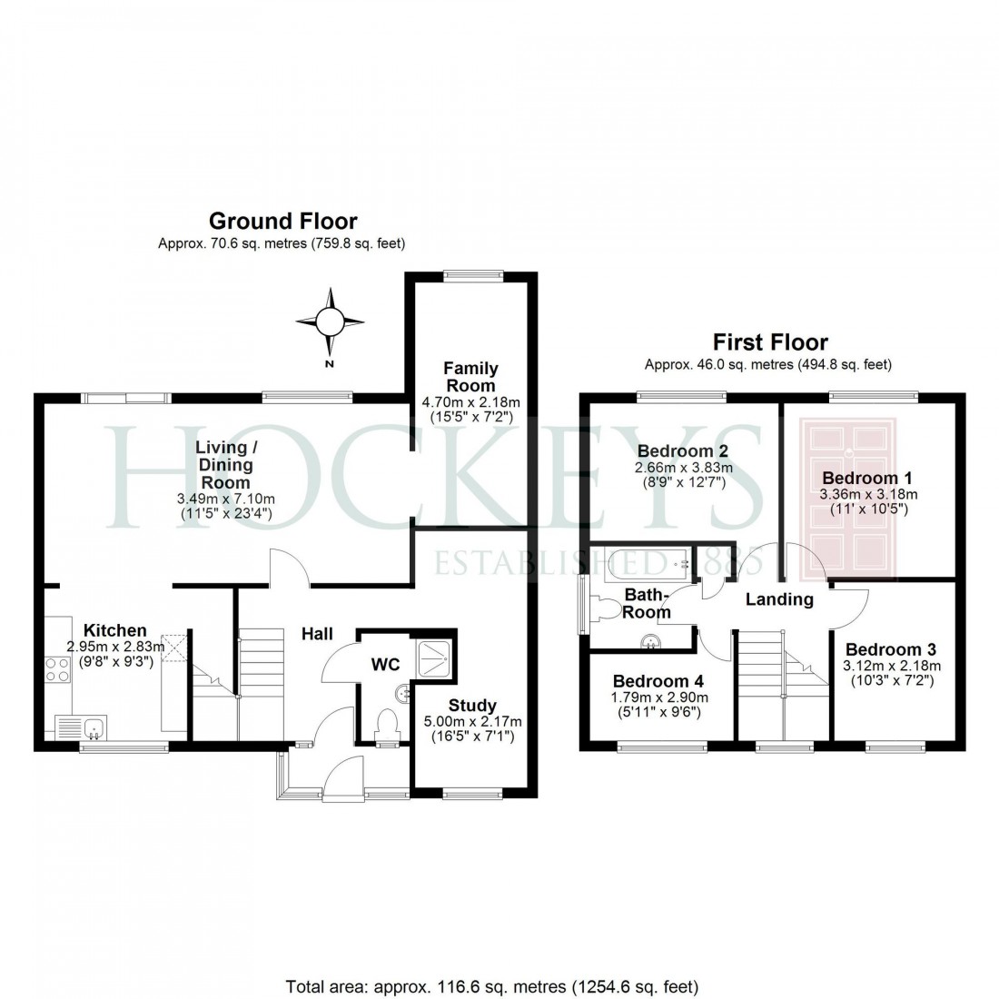 Floorplan for Balland Field, Willingham, CB24
