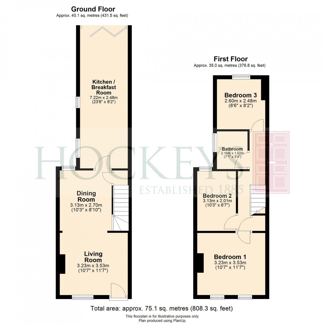Floorplan for Ross Street, Cambridge, CB1