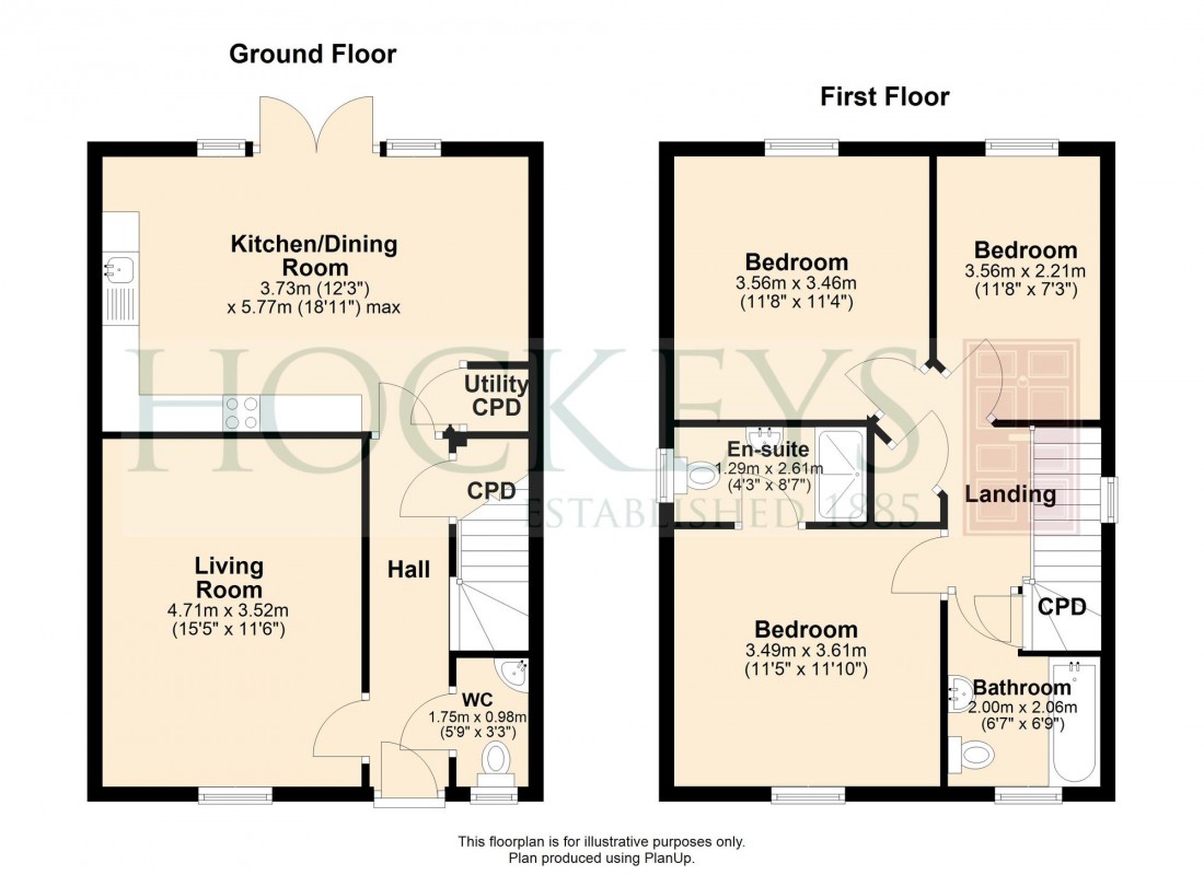 Floorplan for Monarch Way, Ely, CB7