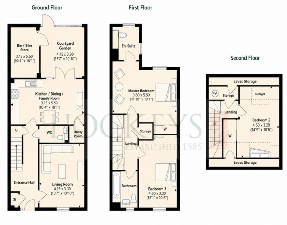 Floorplan for Hooper Street, Cambridge, CB1