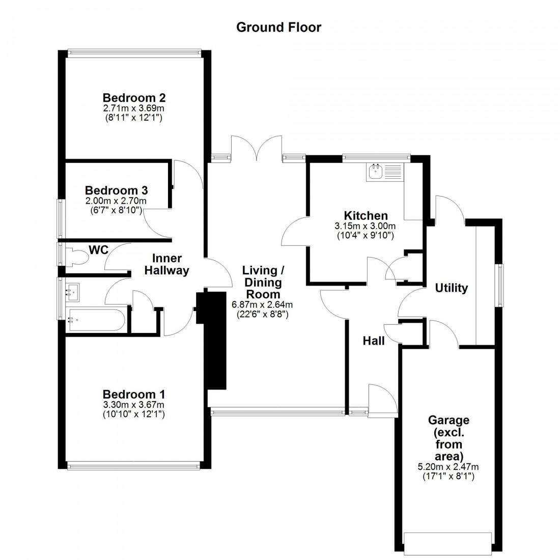 Floorplan for Rogers Close, Elsworth, CB23
