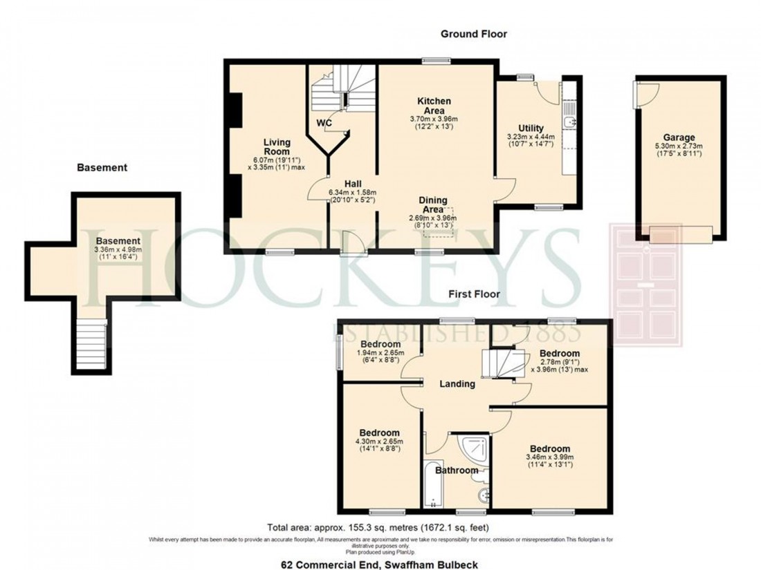 Floorplan for Commercial End, Swaffham Bulbeck, CB25