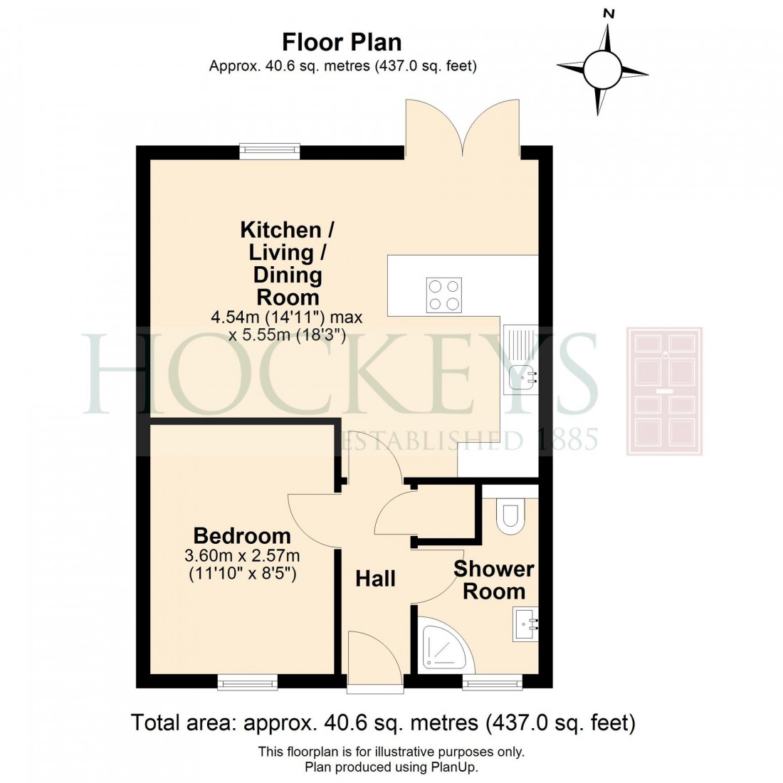 Floorplan for Auckland Road, Auckland Court Auckland Road, CB5