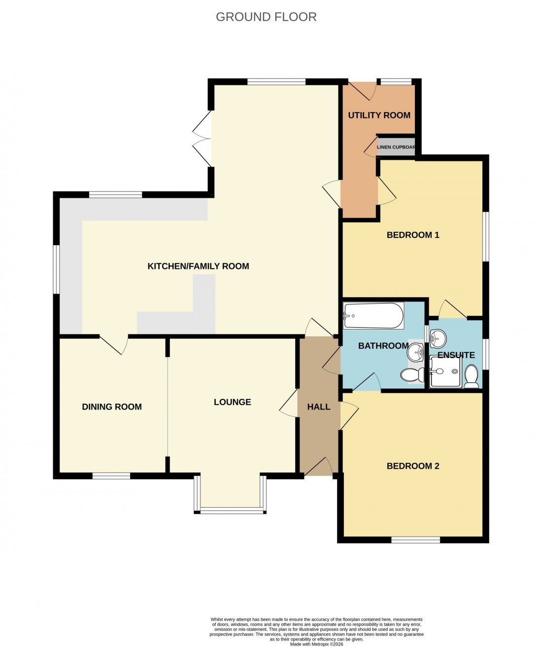 Floorplan for Crispin Close, Lutton, PE12