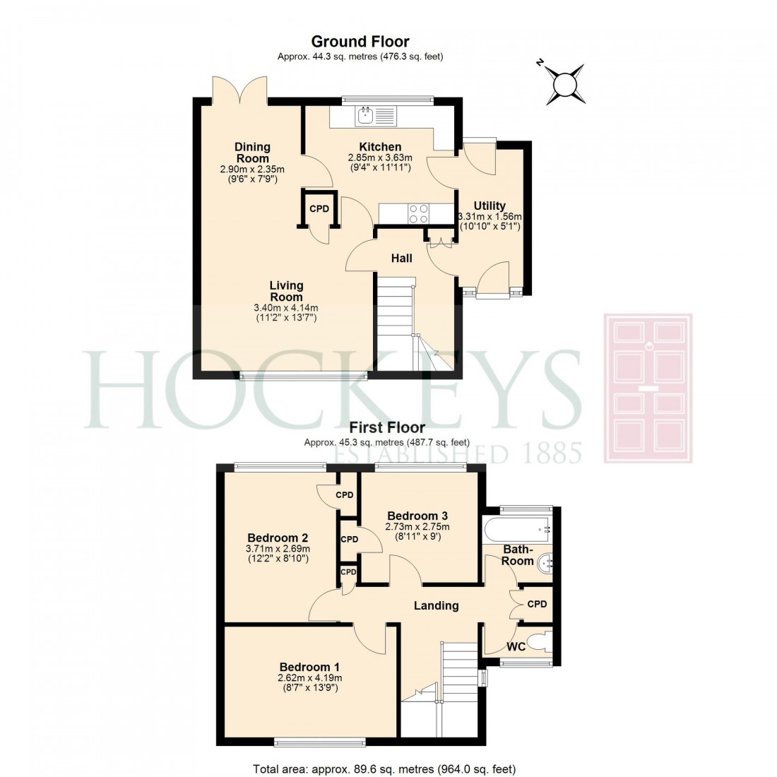 Floorplan for Whitfield Close, Cambridge, CB4