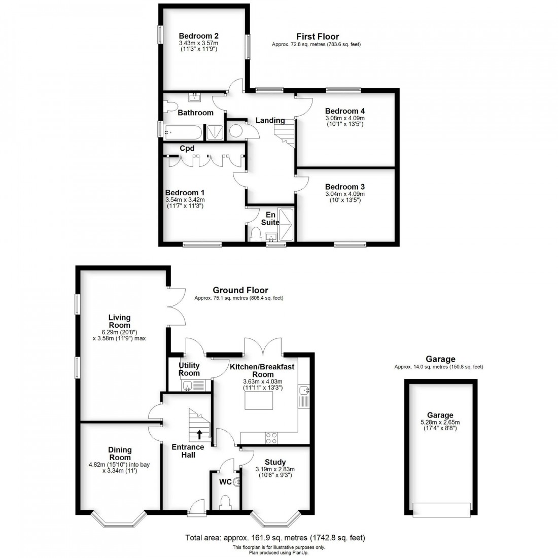 Floorplan for Duddle Drive, Longstanton, CB24