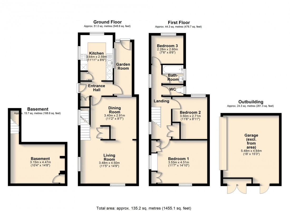Floorplan for Gwydir Street, Cambridge, CB1
