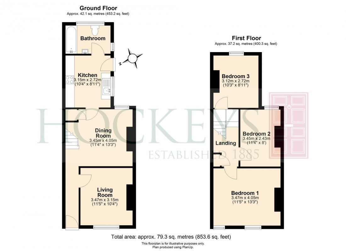 Floorplan for Thoday Street, Cambridge, CB1