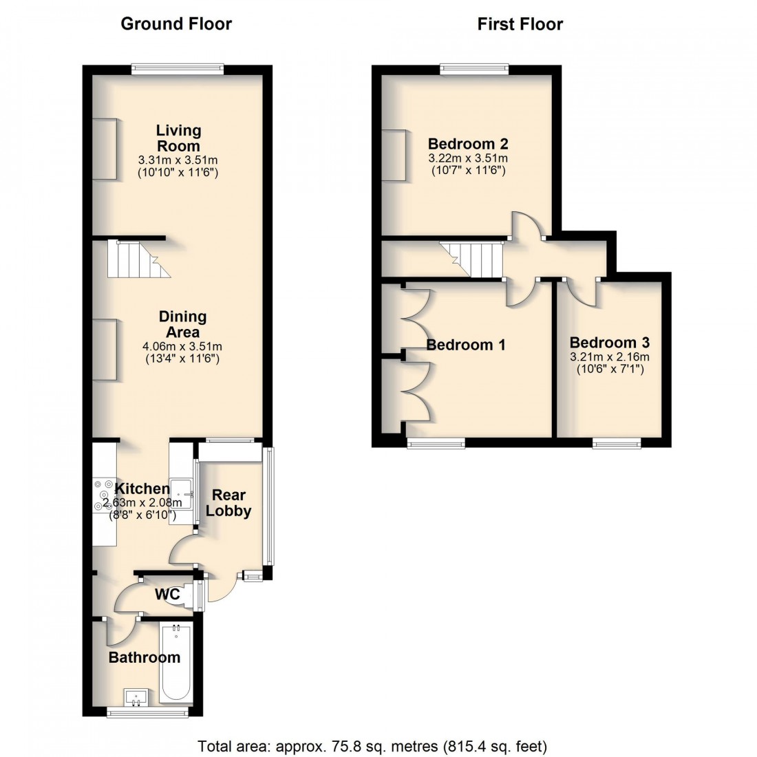 Floorplan for Rook Grove, Willingham, CB24