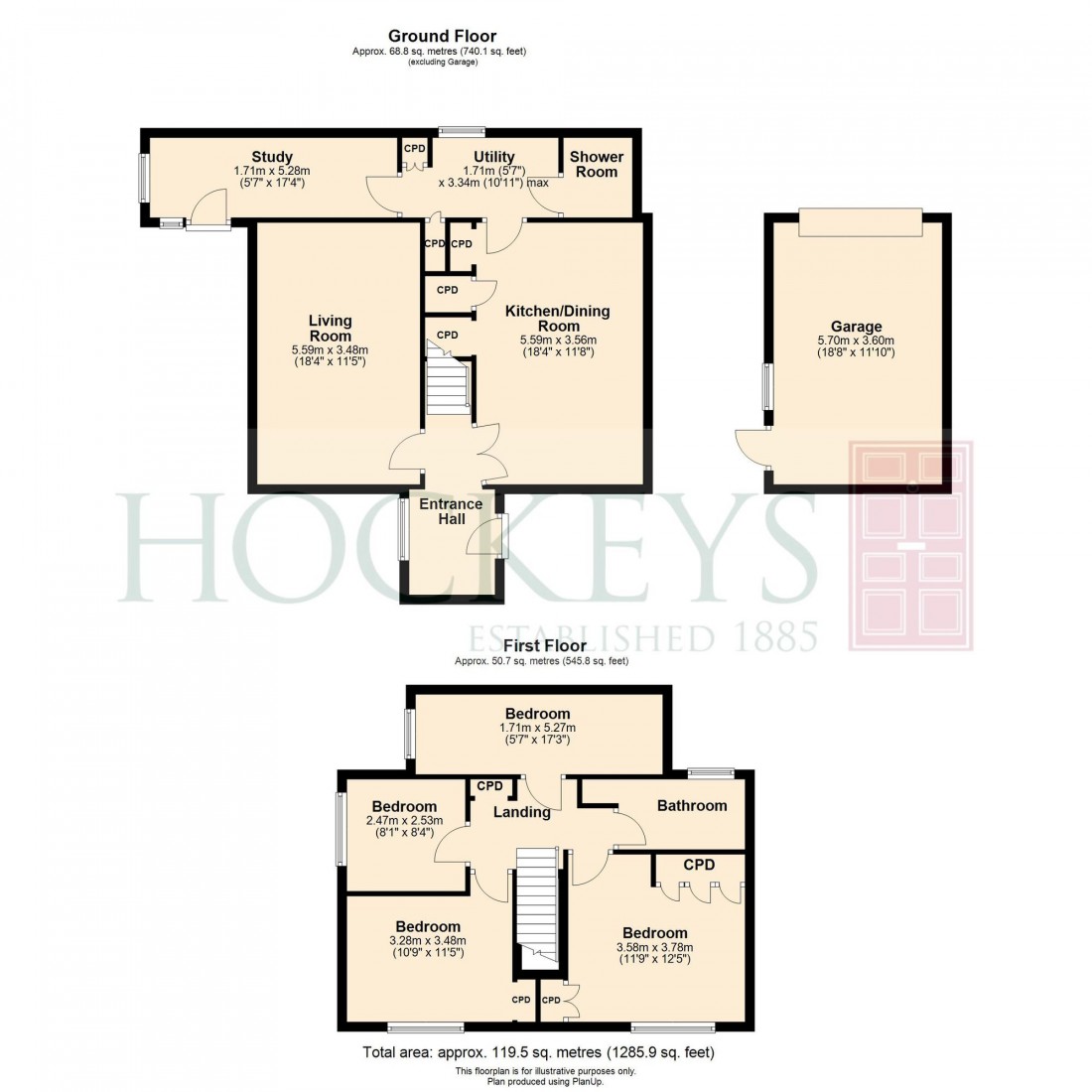 Floorplan for Willow Grove, Lode, CB25