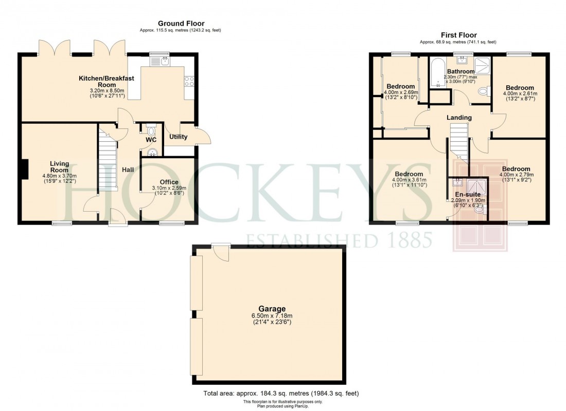 Floorplan for Honeysuckle Way, Exning, CB8