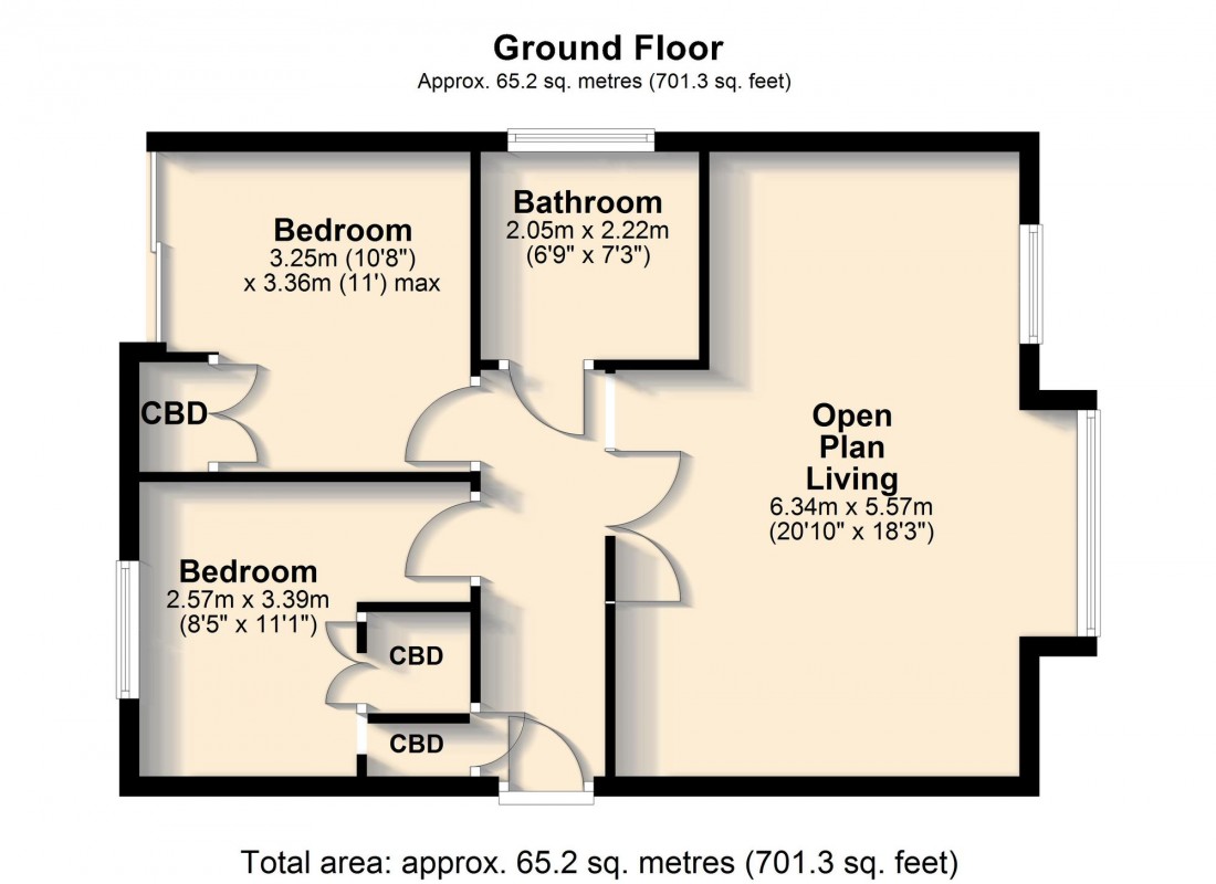 Floorplan for Coleridge Road, Cambridge, CB1