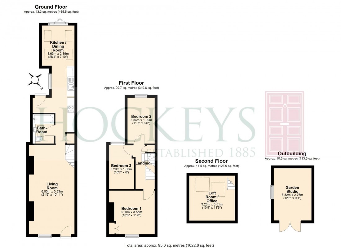 Floorplan for Gwydir Street, Cambridge, CB1