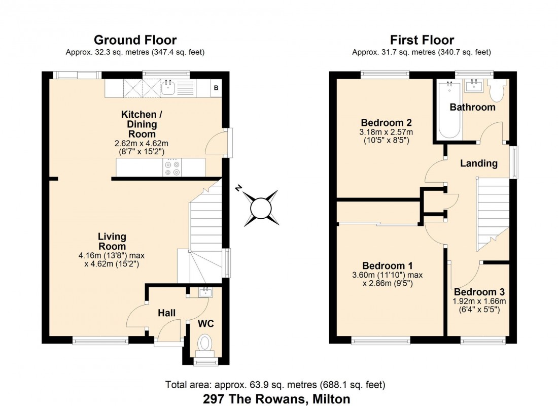 Floorplan for The Rowans, Milton, CB24